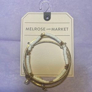 NWT Bangle Bracelets 2 Solid & 1 Stretch, 4 Charms,Nickel Free for Nordstrom